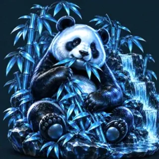 Panda eating bamboo — VegaStars